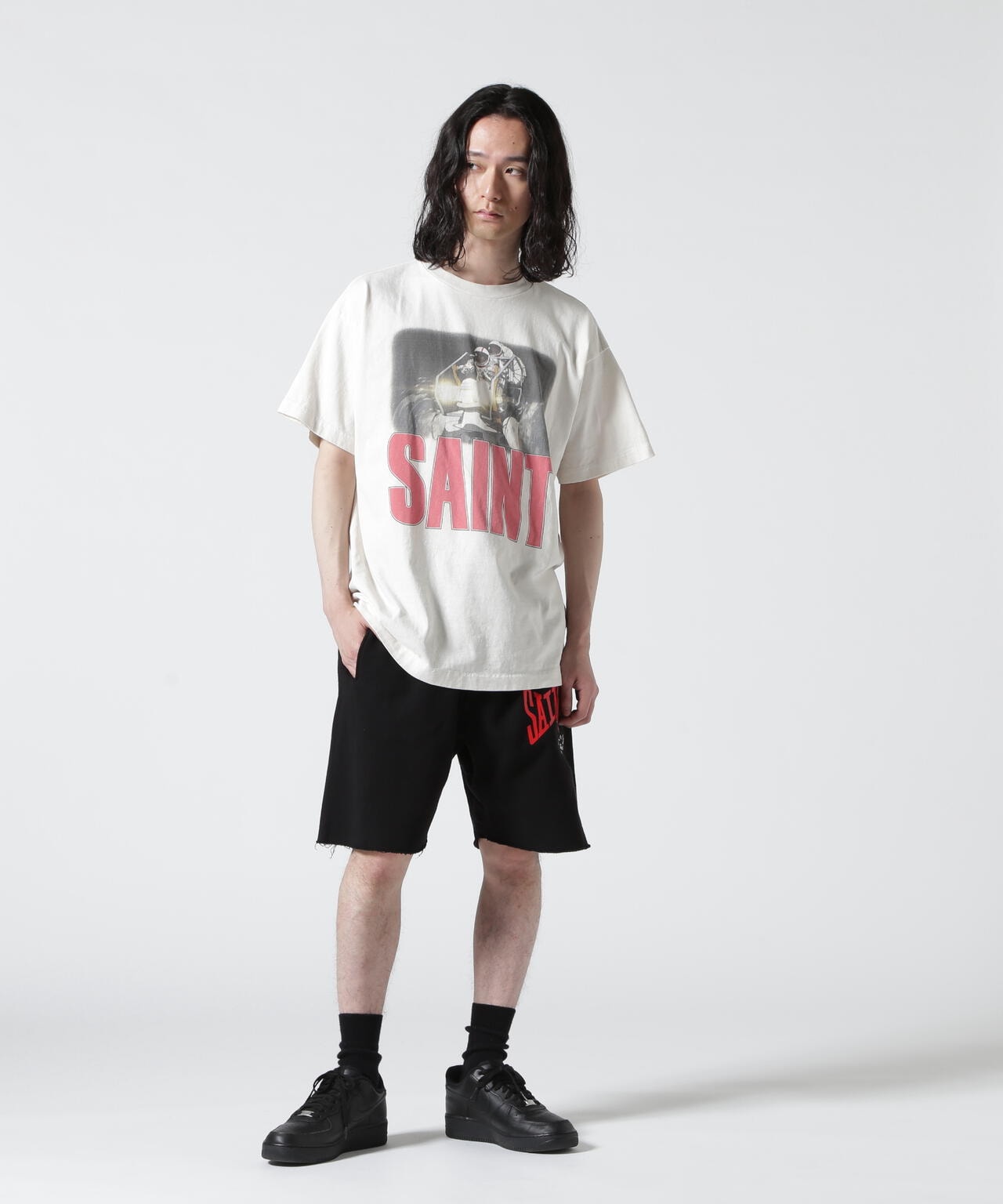 SAINT MICHAEL/セント マイケル/SWEAT SHORTS/SAINT/BLACK