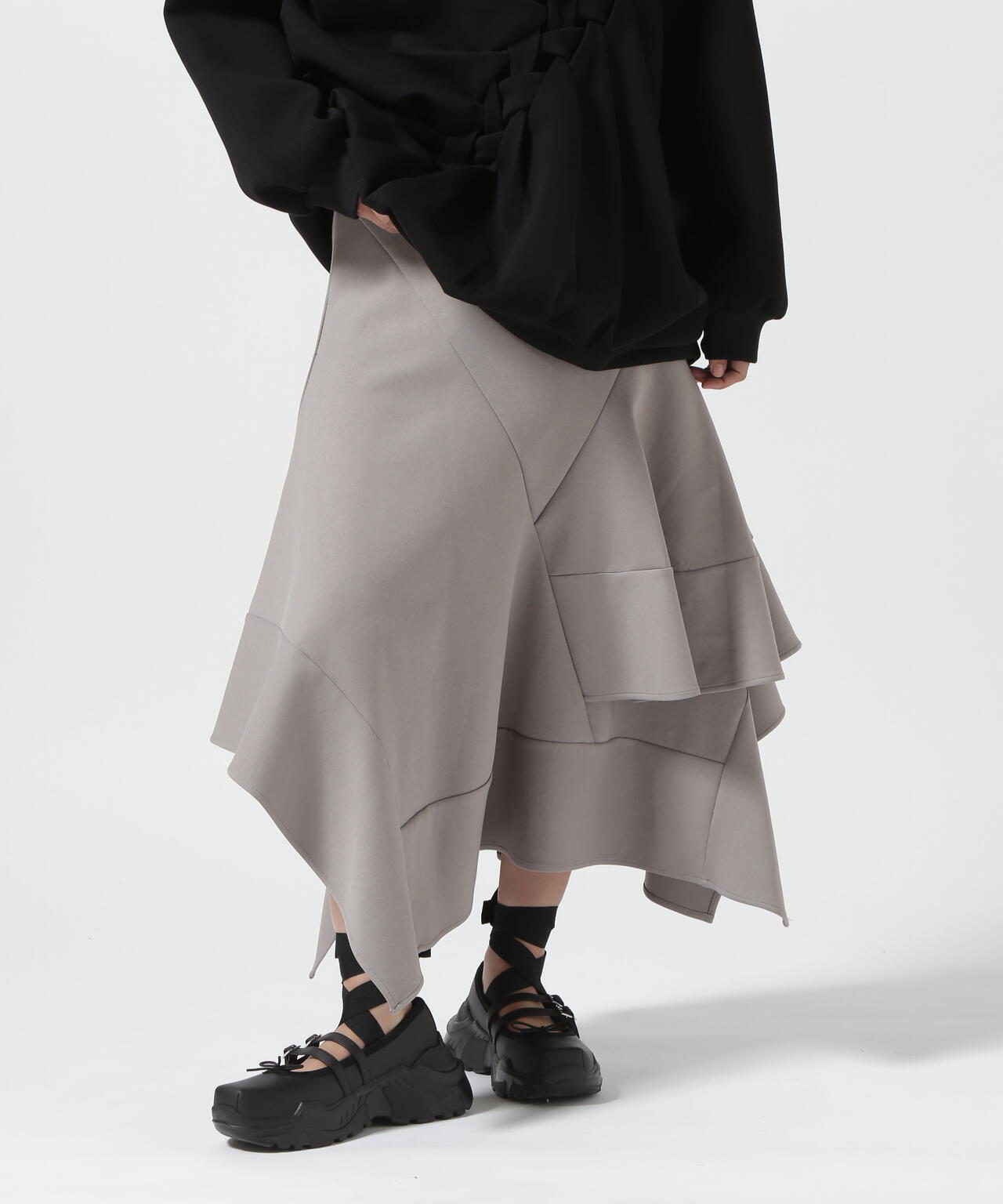 AULA/アウラ/Random Flare Hem Skirt