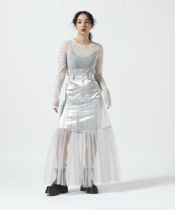 MAISON SPECIAL/メゾンスペシャル/Metallic Hard Tulle Skirt