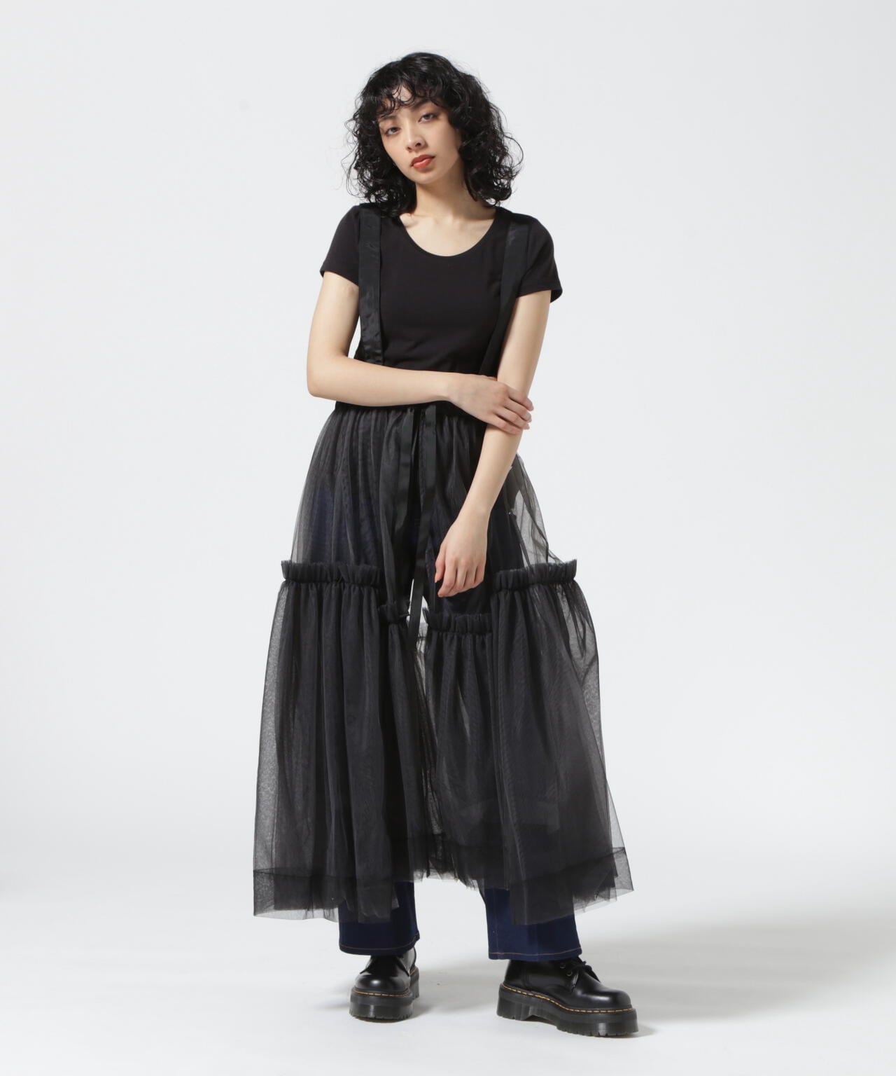 MAISON SPECIAL/メゾンスペシャル/Suspender Tulle Skirt