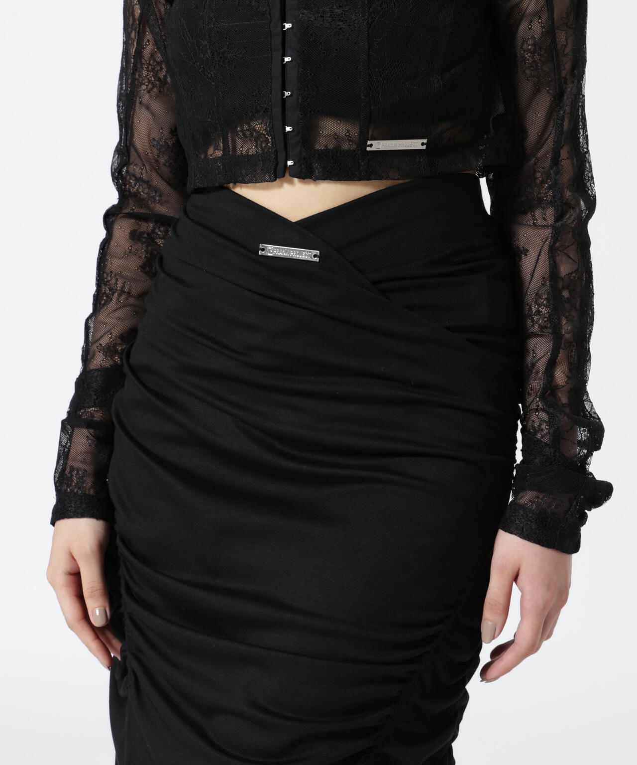 【prank project】Jersey Maxi Skirt / black Jersey Maxi Skirt - SALE