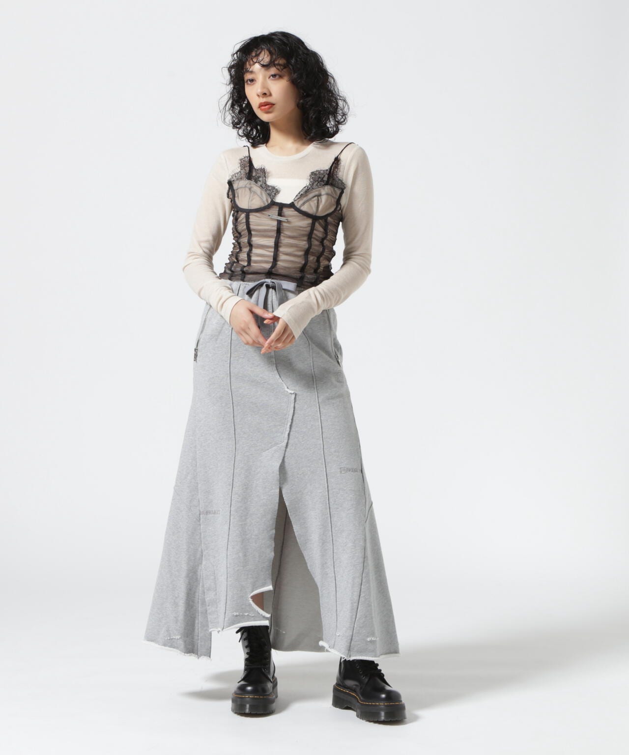 PRANK PROJECT/プランクプロジェクト/Sweatshirt Maxi Skirt