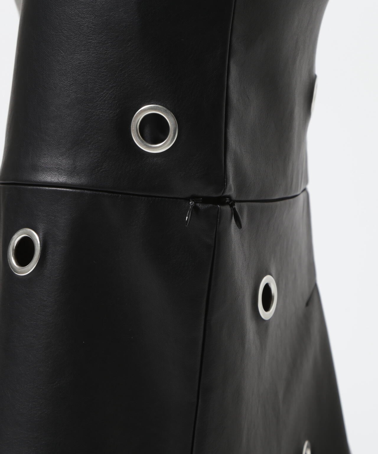 PRANK PROJECT/Eyelet Vegan Leather Skirt