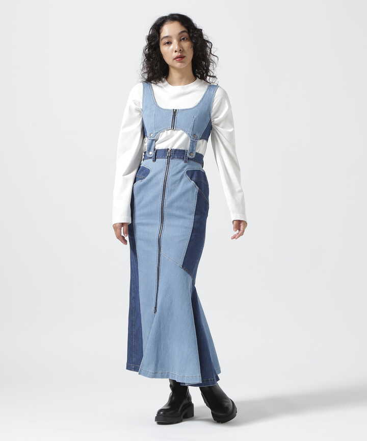 AULA AILA/アウラアイラ/2WAY DENIM JUMPER SKIRT | ROYAL FLASH