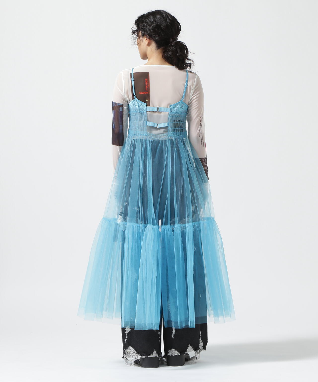 MAISON SPECIAL/メゾンスペシャル/Tulle Shirring Gathered Dress