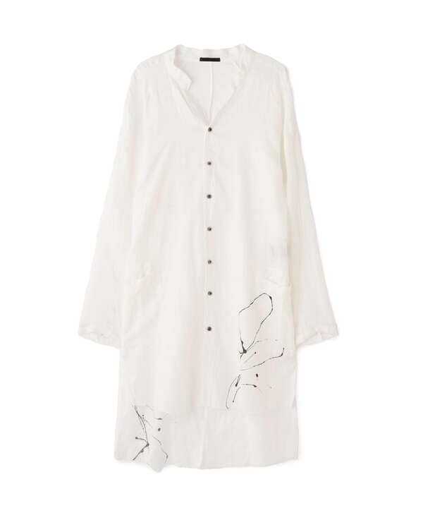 KMRii/ケムリ/Splash Linen Long Shirt