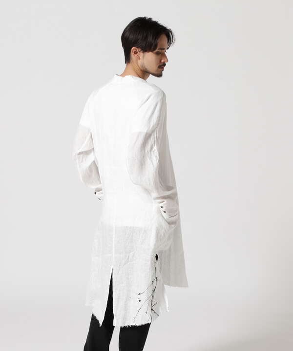 KMRii/ケムリ/Splash Linen Long Shirt
