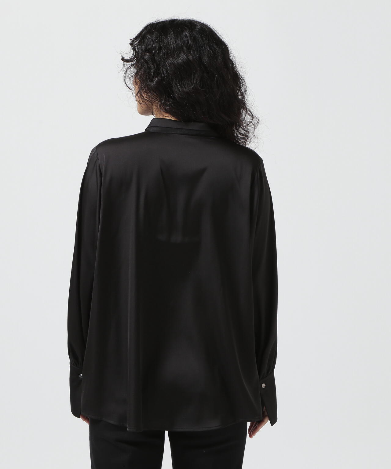 AULA/アウラ/Sheer Trim Silk Touch Shirt