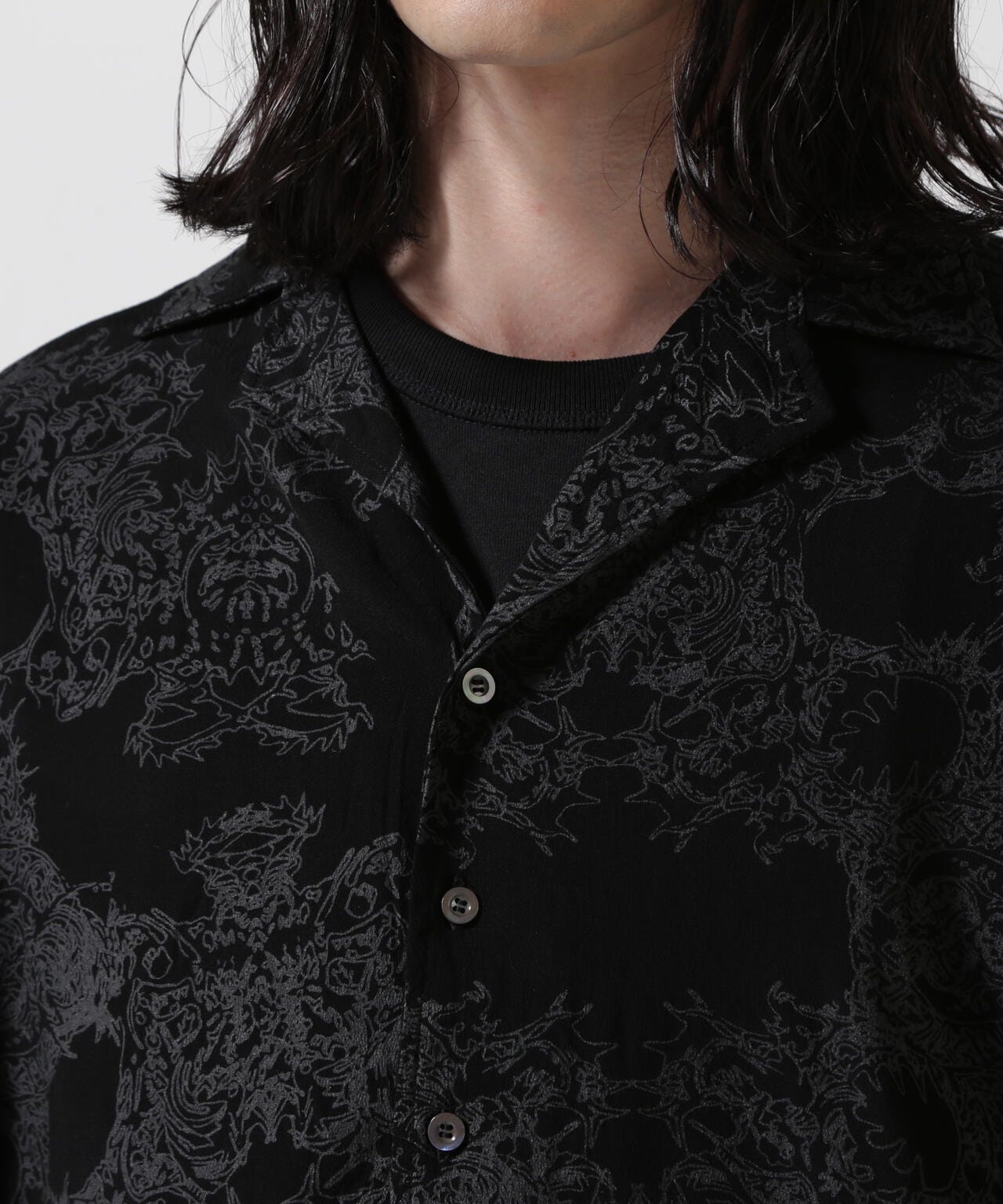 KMRii/ケムリ/Magnolia Crepe Rayon Shirt