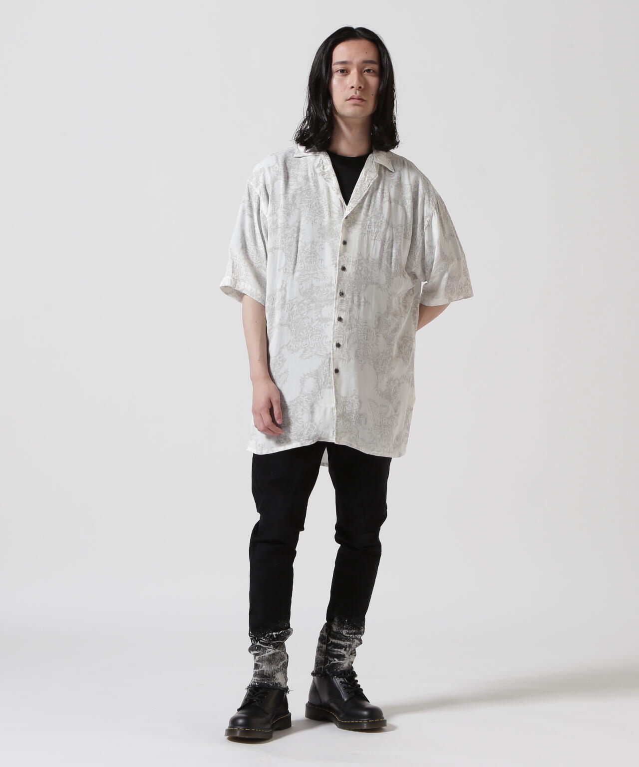 KMRii/ケムリ/Magnolia Crepe Rayon Shirt