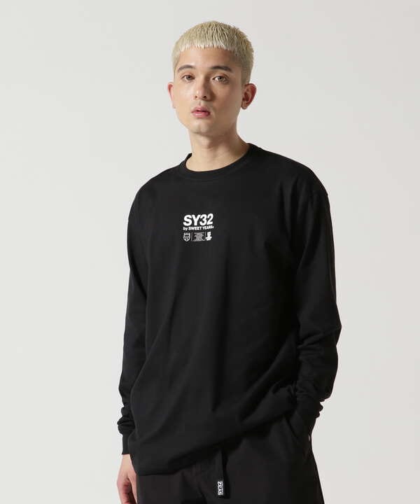 SY32 by SWEET YEARS/MULTI CENTER LOGO L/S TEE