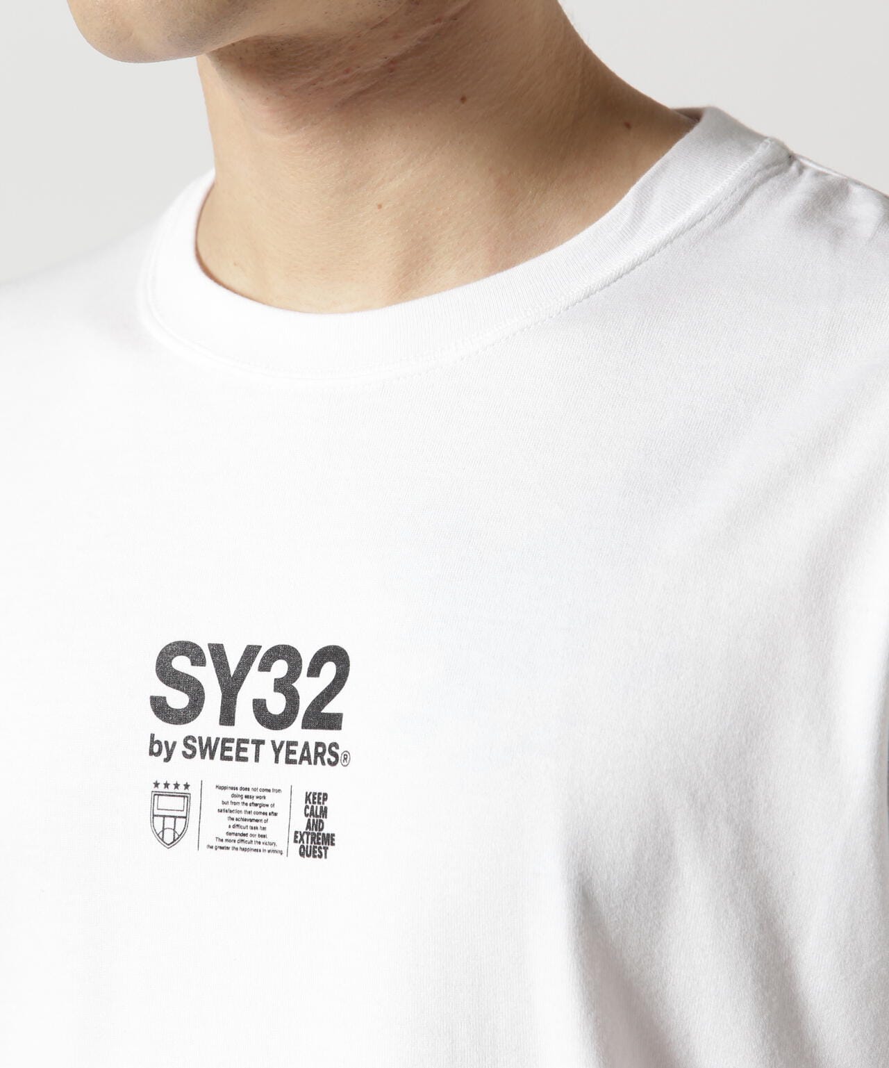 SY32 by SWEET YEARS/MULTI CENTER LOGO L/S TEE