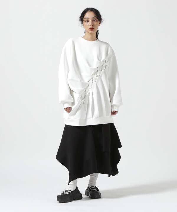 AULA/アウラ/Smocking Pullover