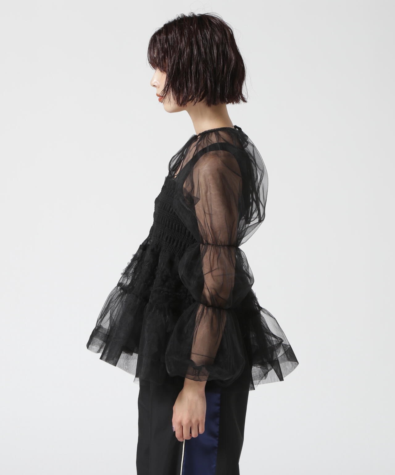 nanounivemaison special Tulle Camisole Bolero - トップス