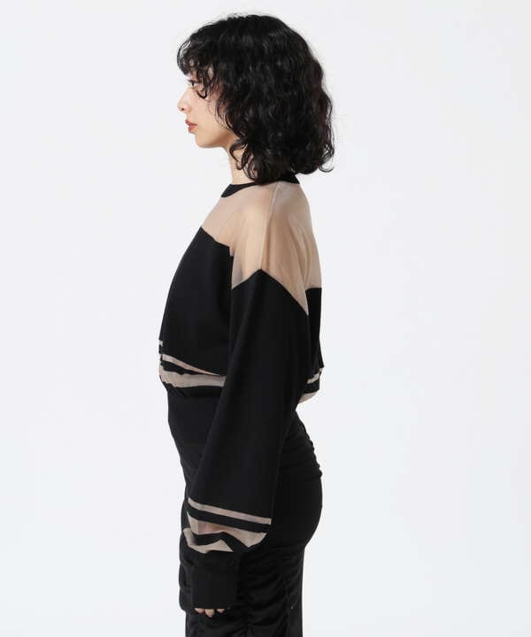 MAISON SPECIAL/メゾンスペシャル/2way Sheer Border Knit