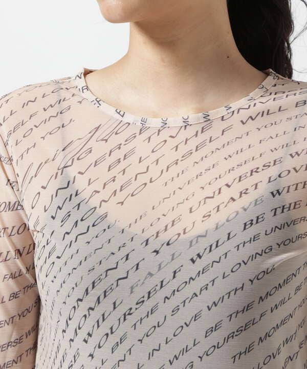 MAISON SPECIAL/メゾンスペシャル/Lettering Print Sheer Tops