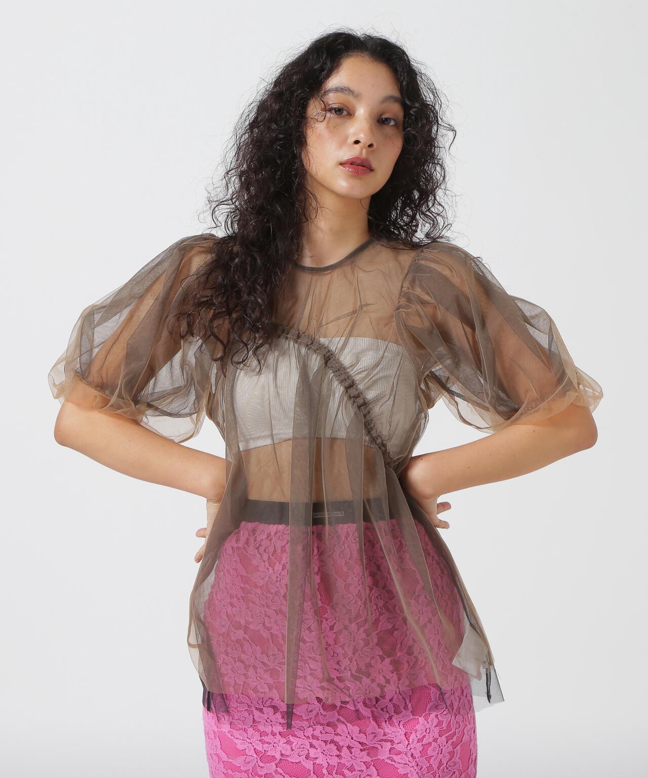 MAISON SPECIAL/メゾンスペシャル/2way Tulle Puff Sleeve Tops | ROYAL FLASH (  ロイヤルフラッシュ ) | US ONLINE STORE（US オンラインストア）