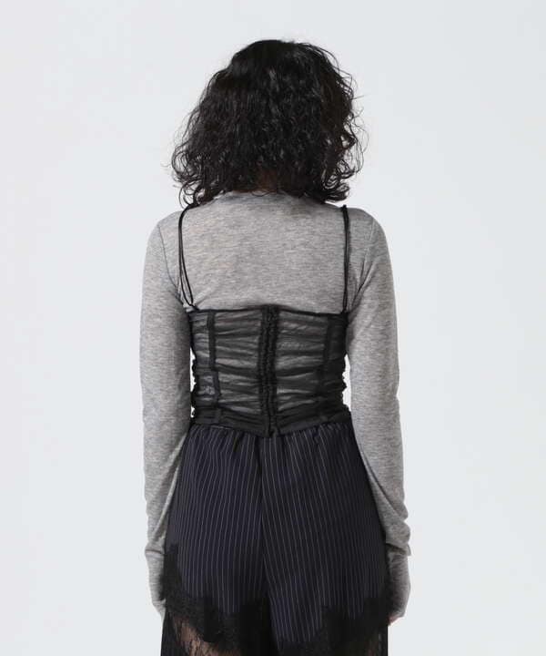 PRANK PROJECT/See-through Bustier Layered Top