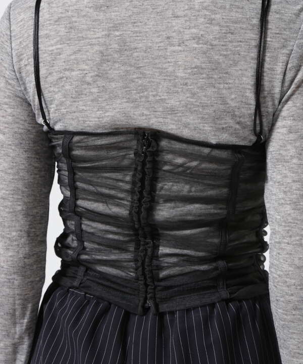 PRANK PROJECT/See-through Bustier Layered Top