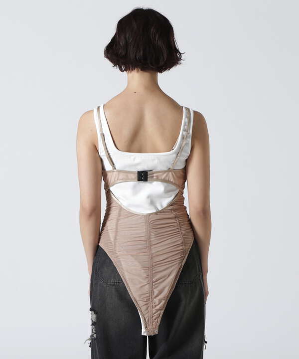 PRANK PROJECT/Layered Tulle Cami Bodysuit