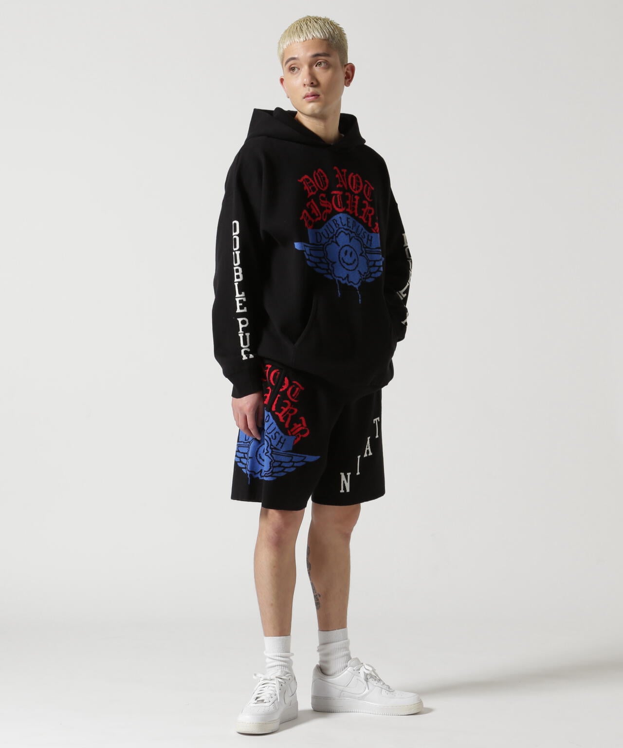 TAIN DOUBLE PUSH/タインダブルプッシュ/別注KNIT P/O HOODIE