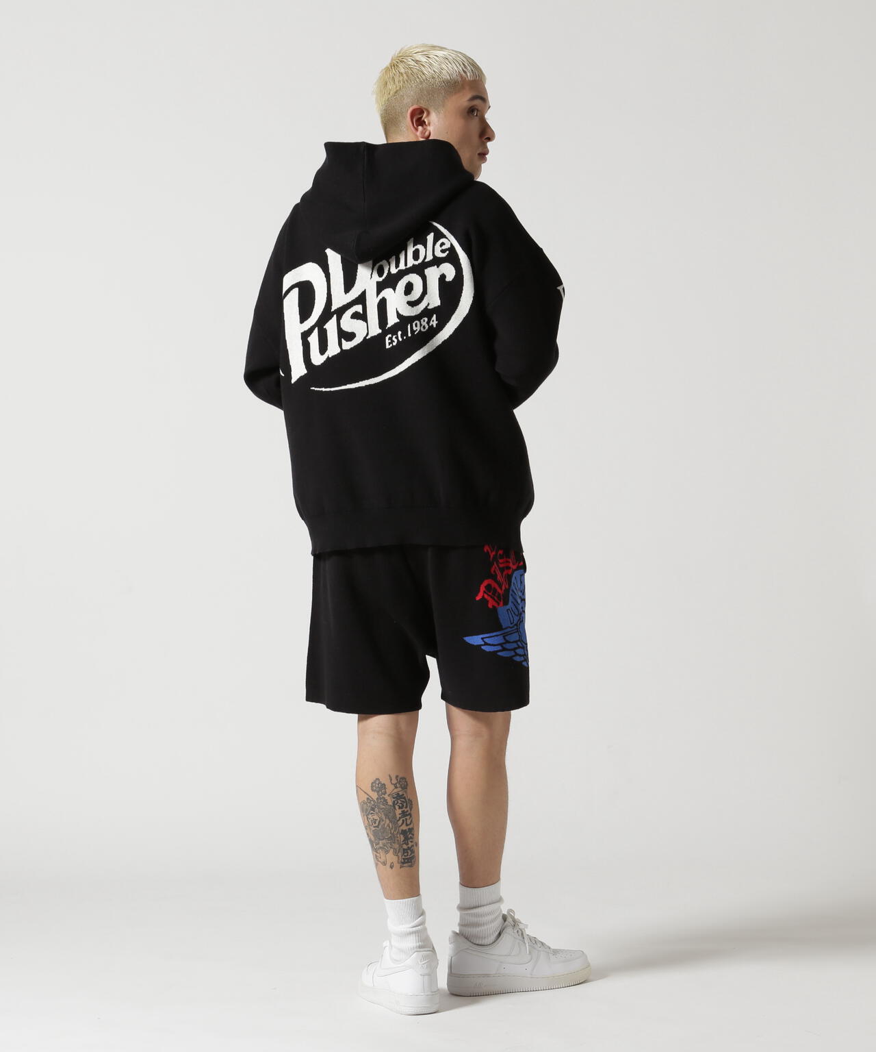 TAIN DOUBLE PUSH/タインダブルプッシュ/別注KNIT P/O HOODIE