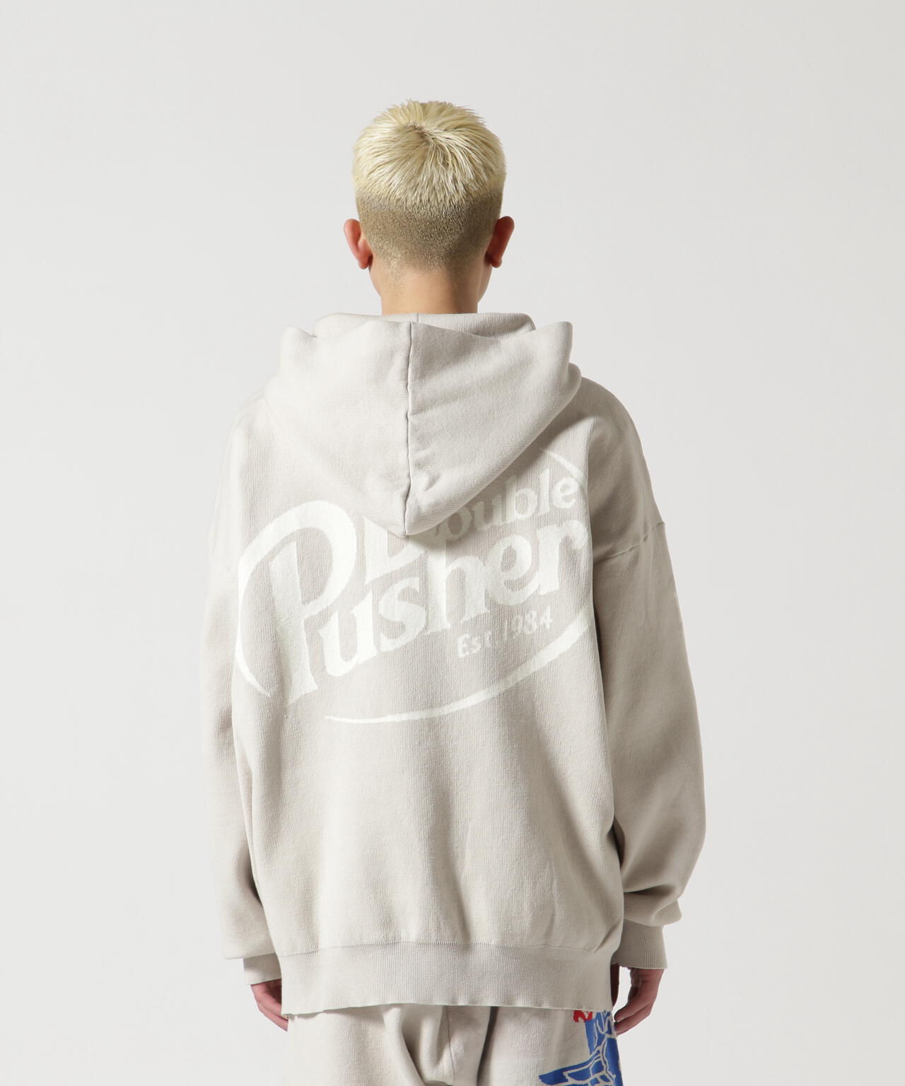 TAIN DOUBLE PUSH/タインダブルプッシュ/別注KNIT P/O HOODIE