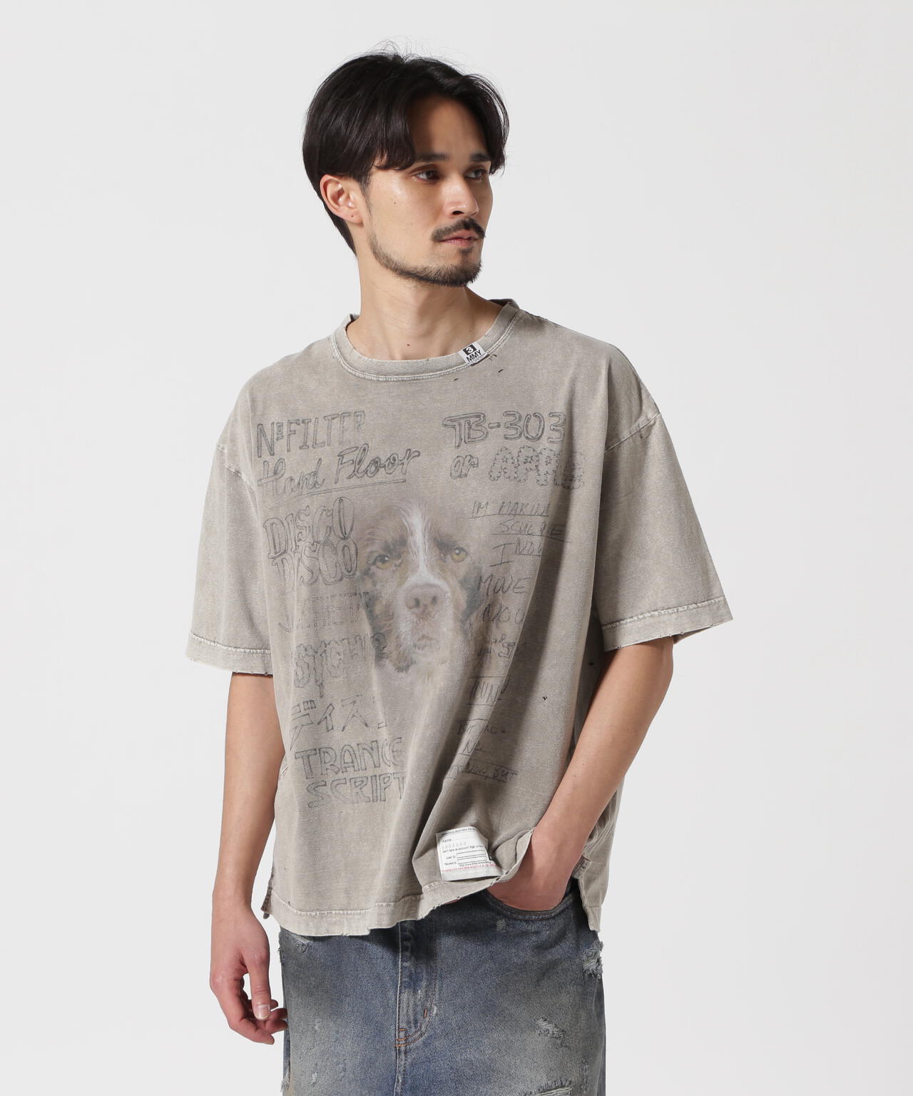 Maison MIHARAYASUHIRO/メゾン ミハラヤスヒロ/Bleached T-shirt