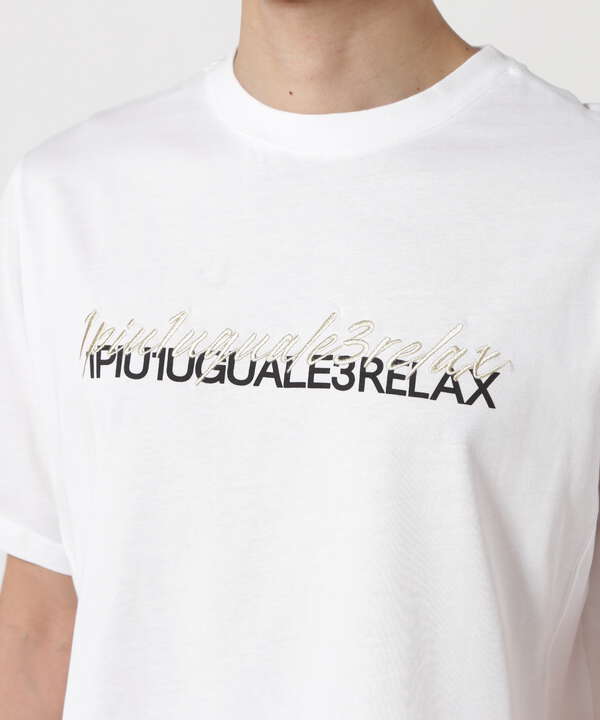 1PIU1UGUALE3 RELAX/ダブルロゴ半袖Tシャツ