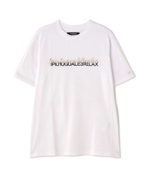 1PIU1UGUALE3 RELAX/ダブルロゴ半袖Tシャツ