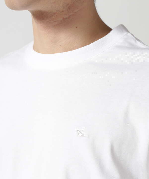 1PIU1UGUALE3 RELAX/ラインストーンサイドロゴ半袖Tシャツ