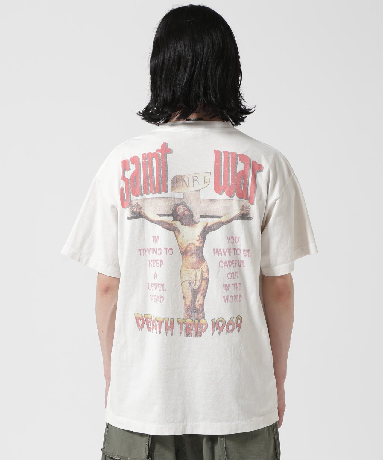 SAINT MICHAEL/セントマイケル/SS TEE/SAINT WAR/WHITE | ROYAL FLASH ( ロイヤルフラッシュ ) |  US ONLINE STORE（US オンラインストア）