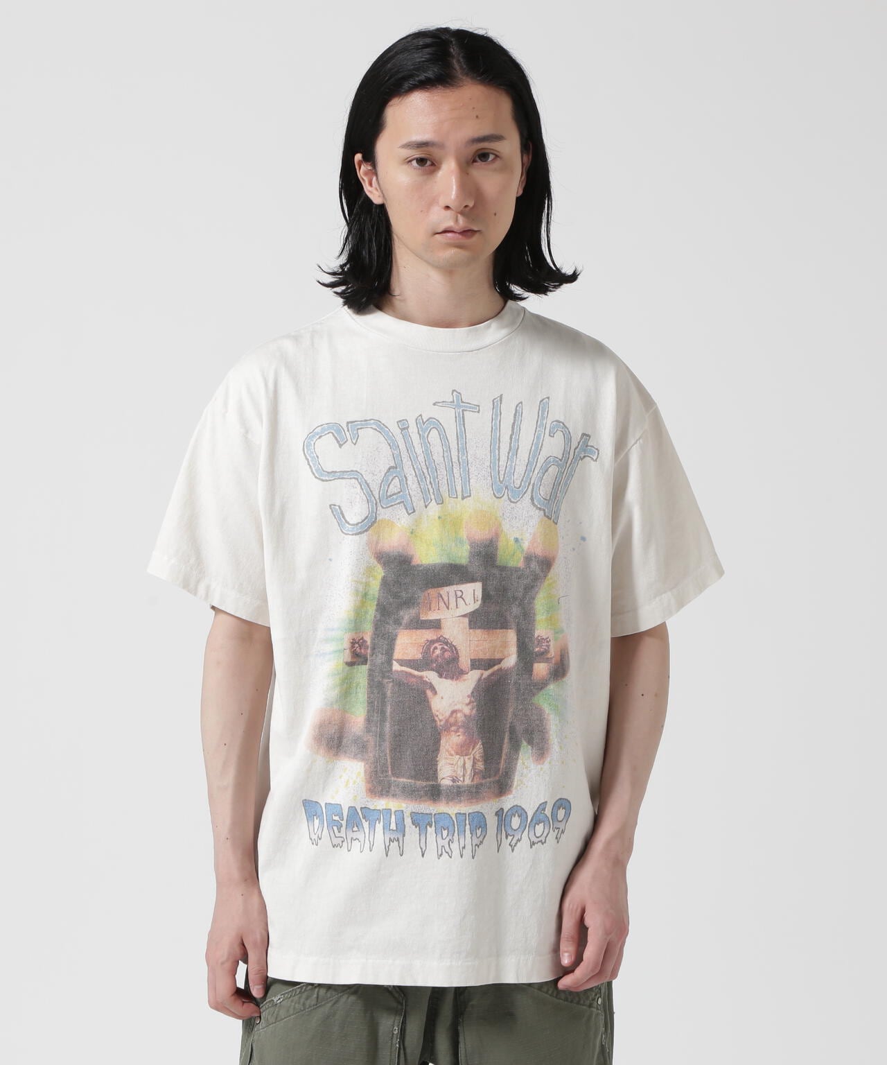 SAINT MICHAEL/セントマイケル/SS TEE/SAINT WAR/WHITE | ROYAL FLASH ( ロイヤルフラッシュ ) |  US ONLINE STORE（US オンラインストア）