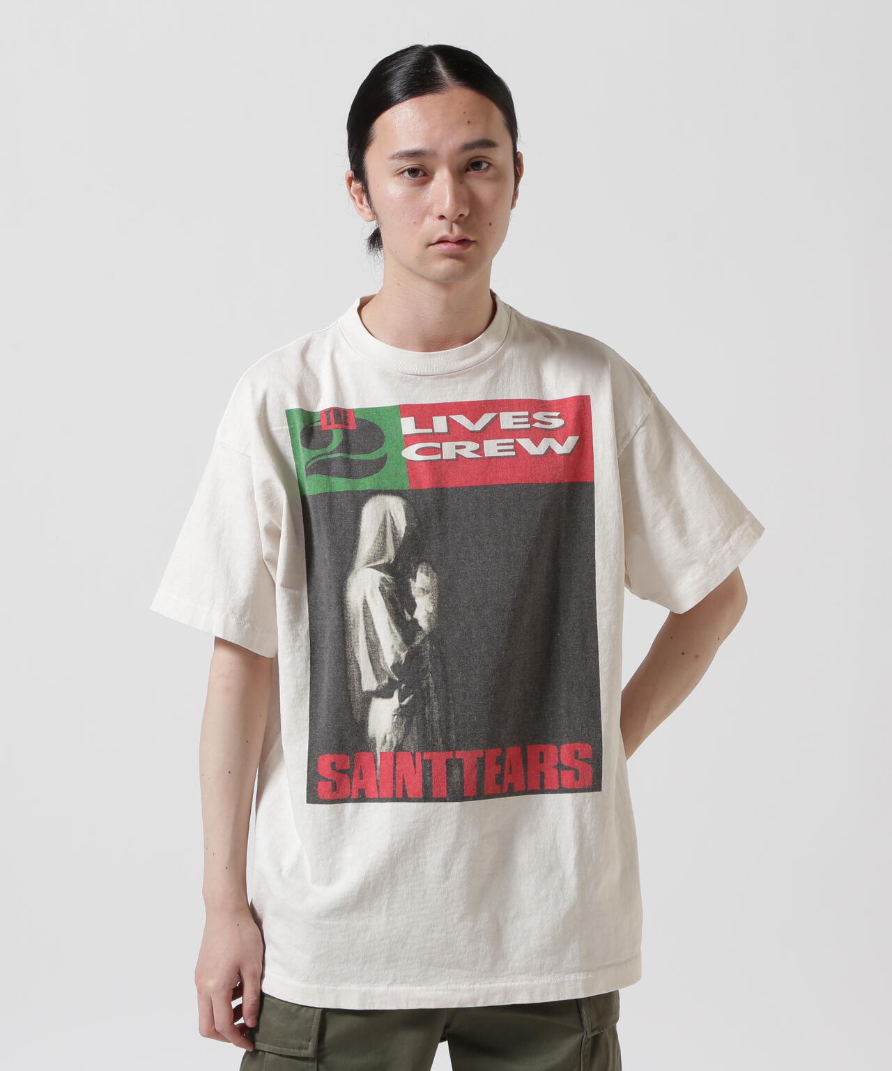 デニムティアーズ × セントマイケル LIVES CREW 半袖 Tシャツネイバーフッド