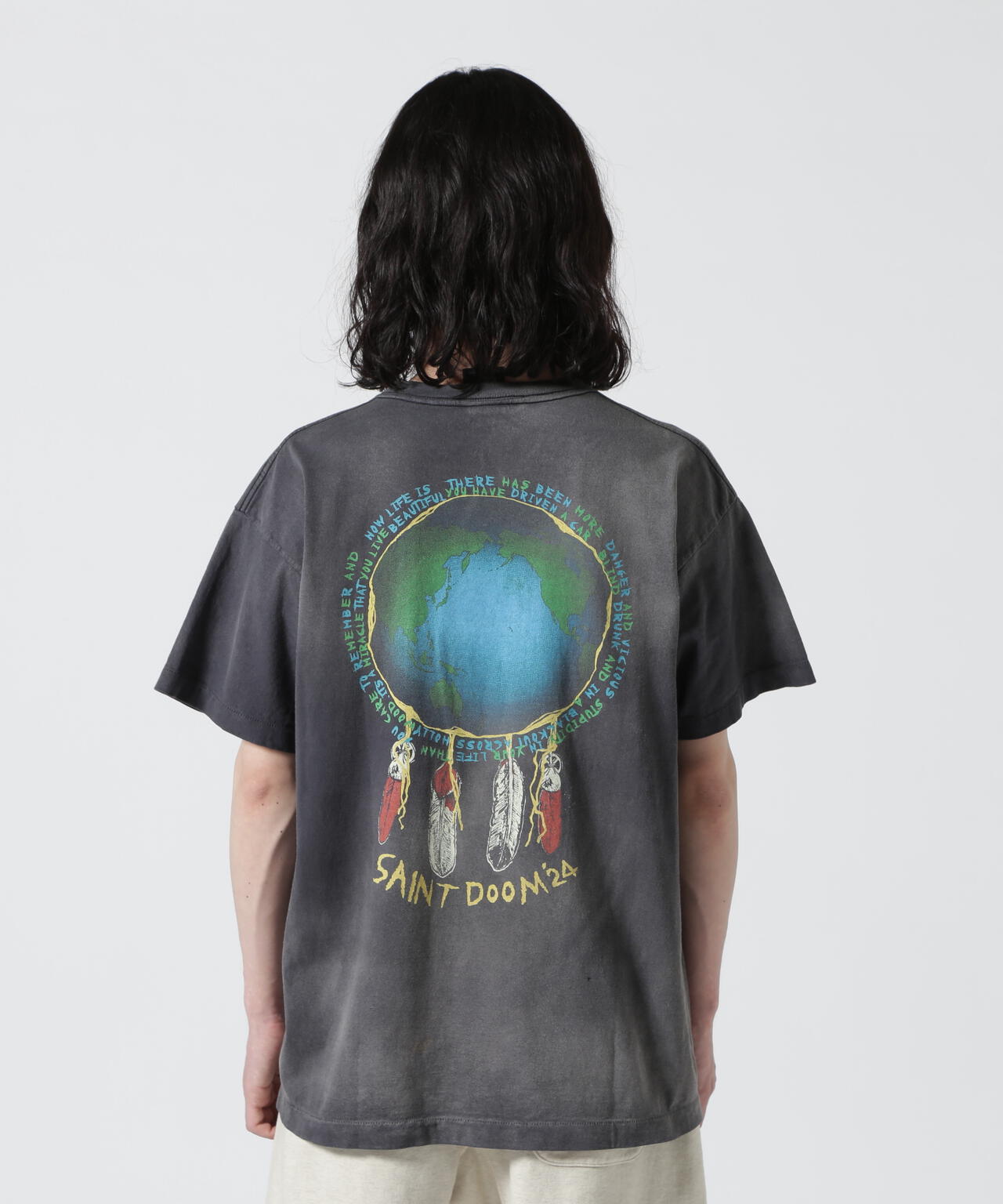 SAINT MICHAEL/セント マイケル/LM_SS TEE/HOLY GHOST/BLK | ROYAL 