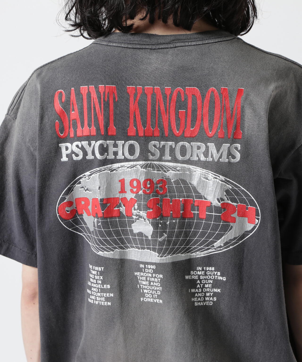 SAINT MICHAEL/セント マイケル/LM_SS TEE/ST KINGDOM/BLK