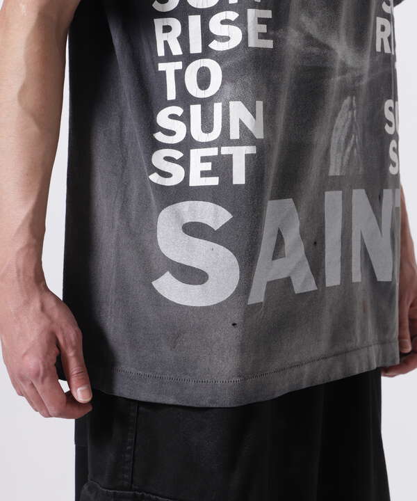 SAINT MICHAEL/セント マイケル×PTP/SS TEE/STAY REAL/BLK
