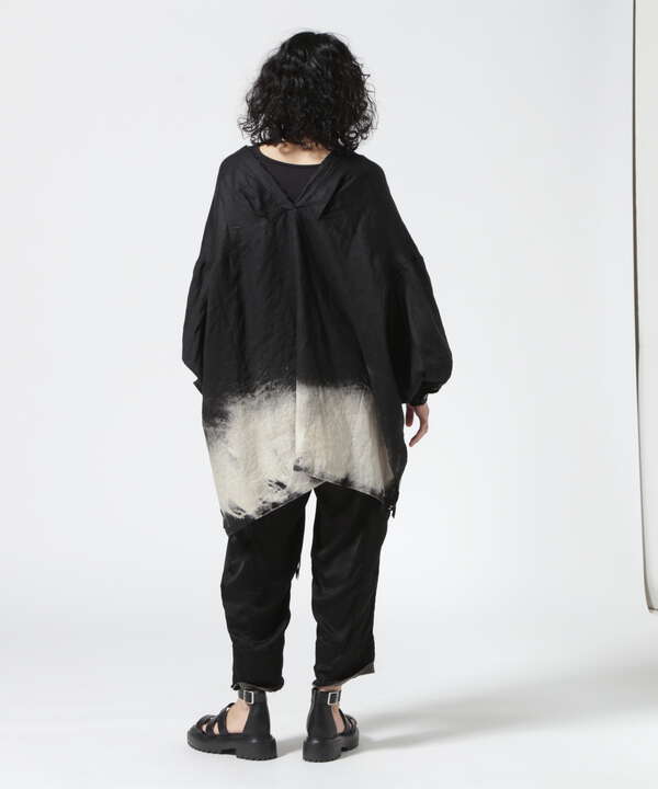 KMRii/ケムリ/Discharged Linen Kimono Shirt