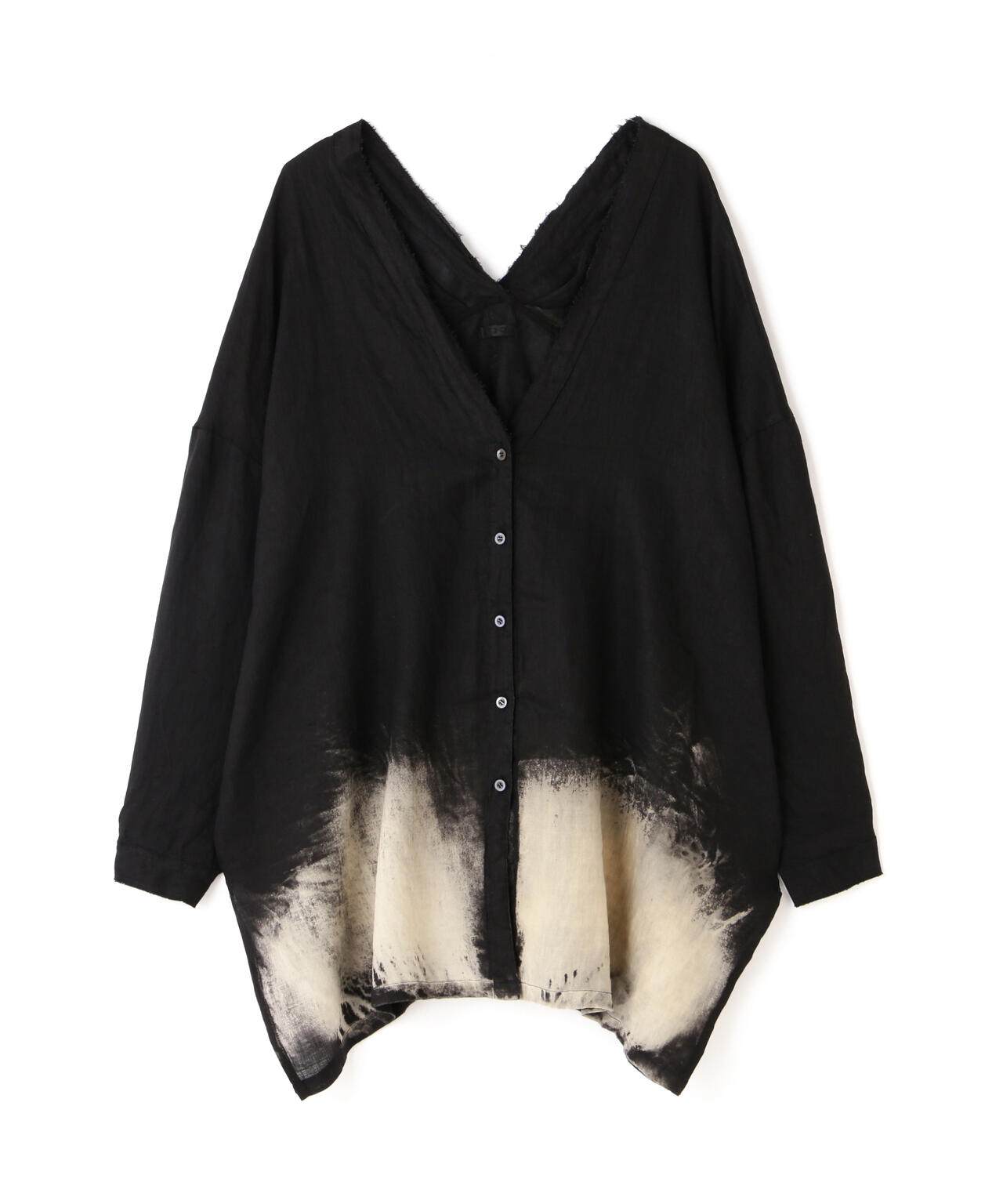 KMRii/ケムリ/Discharged Linen Kimono Shirt | ROYAL FLASH 