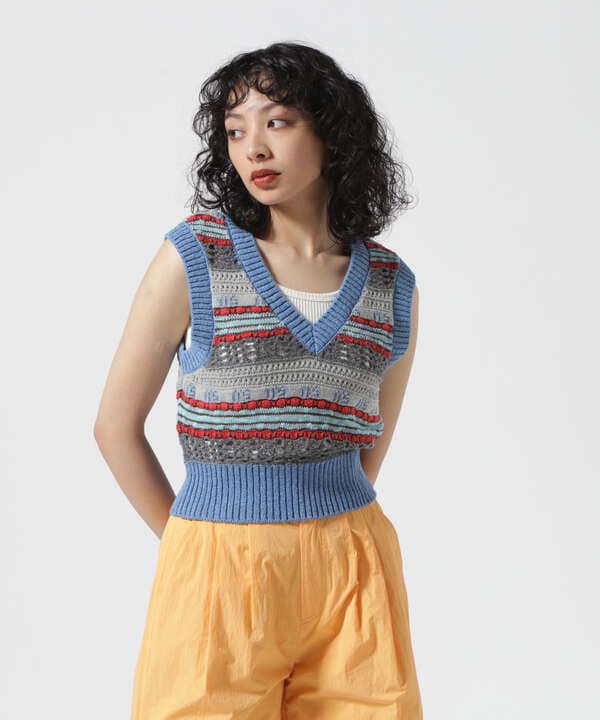 MAISON SPECIAL/メゾンスペシャル/Multicolor Knit Vest