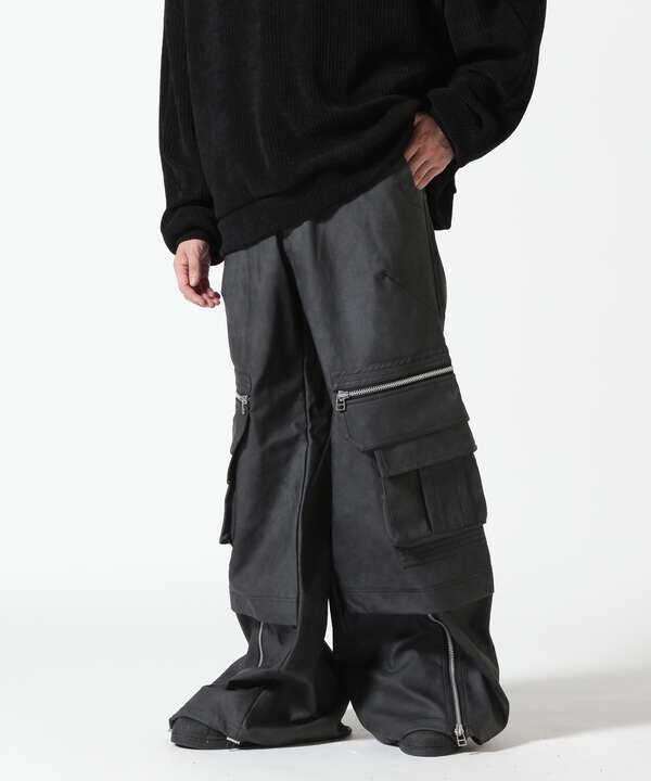 A.F ARTEFACT/Synthetic Leather Cargo Buggy Pants