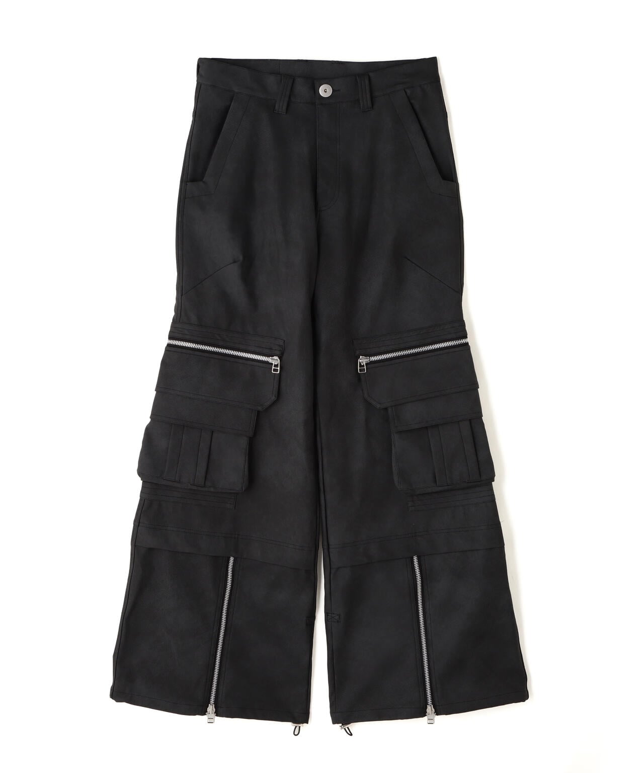 A.F ARTEFACT/Synthetic Leather Cargo Buggy Pants