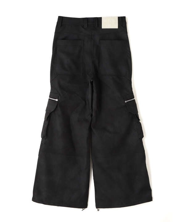 A.F ARTEFACT/Synthetic Leather Cargo Buggy Pants