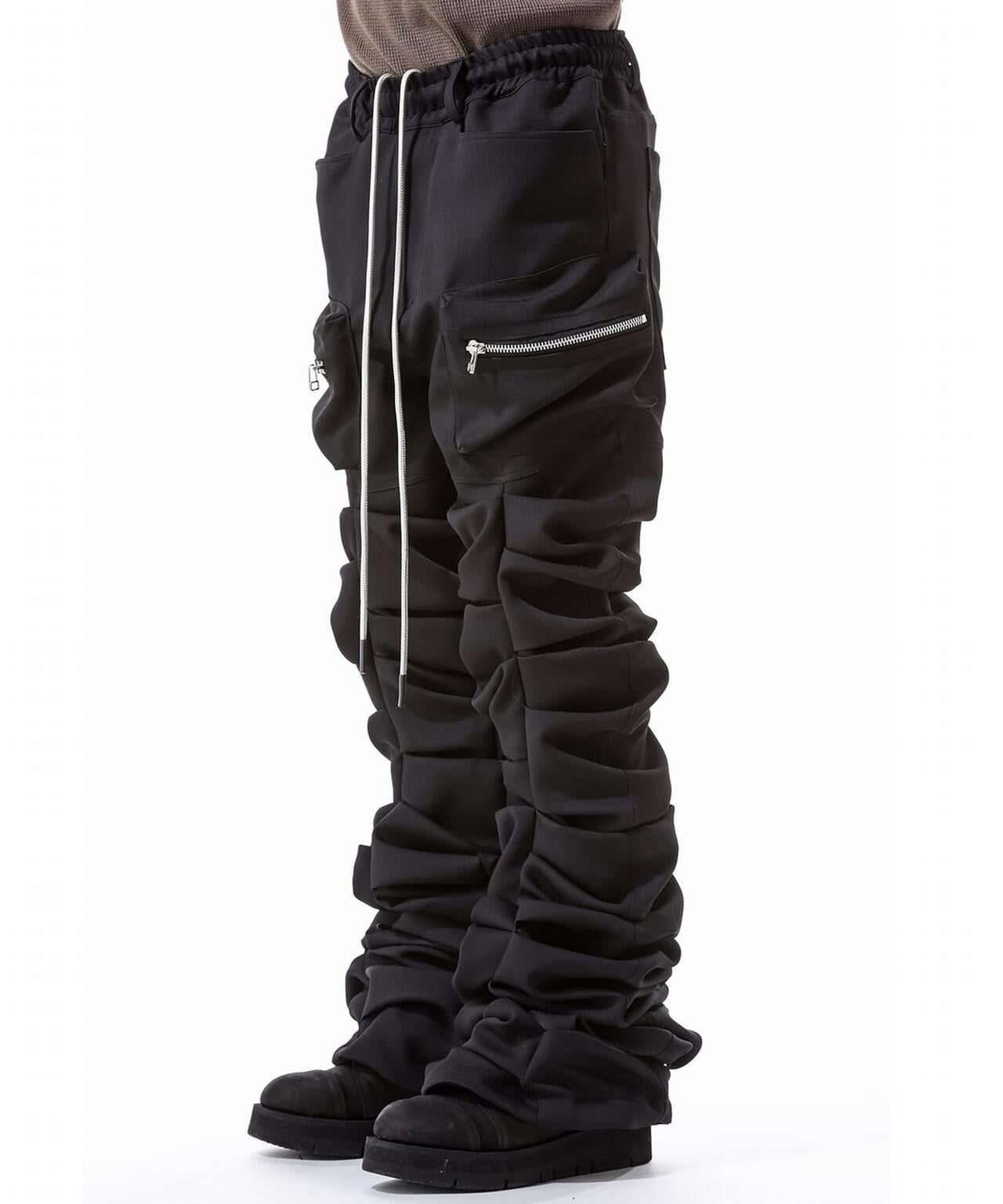 A.F ARTEFACT/Twill Monster Tuck Flare Baggy Pants