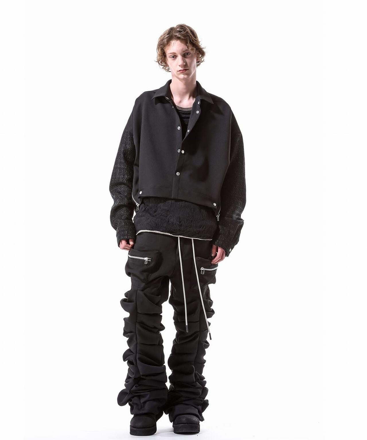 A.F ARTEFACT/Twill Monster Tuck Flare Baggy Pants