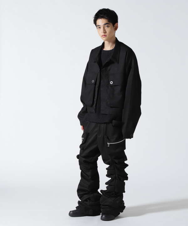 A.F ARTEFACT/Twill Monster Tuck Flare Baggy Pants