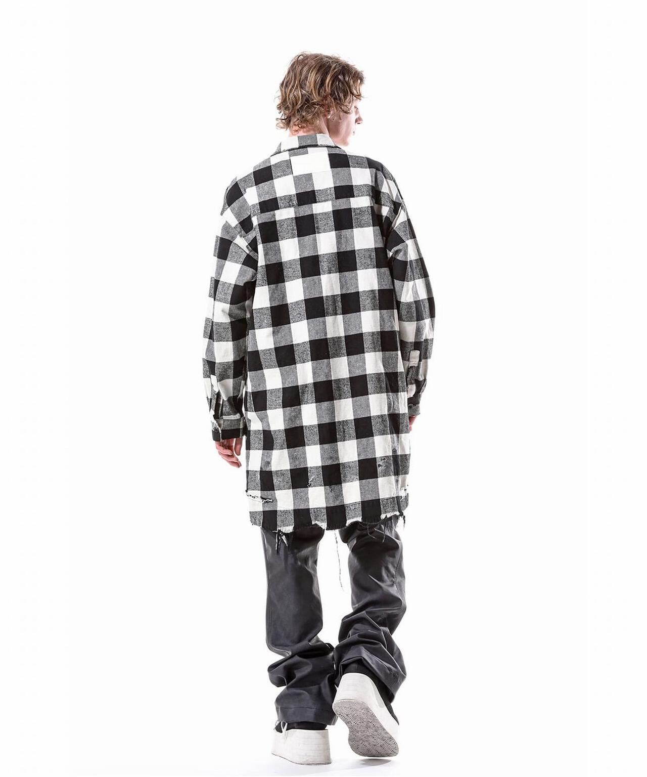 A.F ARTEFACT/Synthetic Leather Flare Baggy Pants