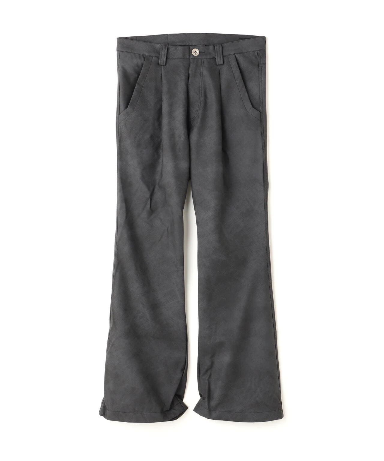 A.F ARTEFACT/Synthetic Leather Flare Baggy Pants