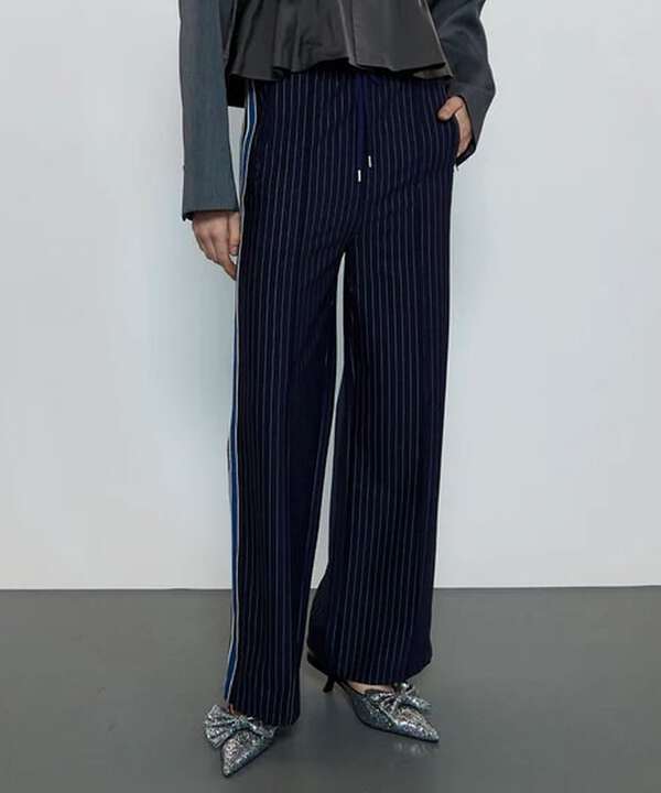 MAISON SPECIAL/Side Line Jersey Straight Pants