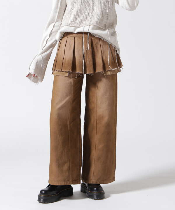 MAISON SPECIAL/メゾンスペシャル/Pleated Skirt Layered Pants